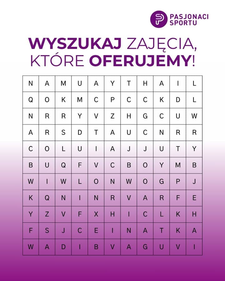 Sprawdź naszą wykreślankę